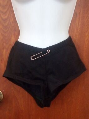 SAMI MIRO VINTAGE Black Eco Friendly Mesh Micro Shorts, Size XL, NWOT
